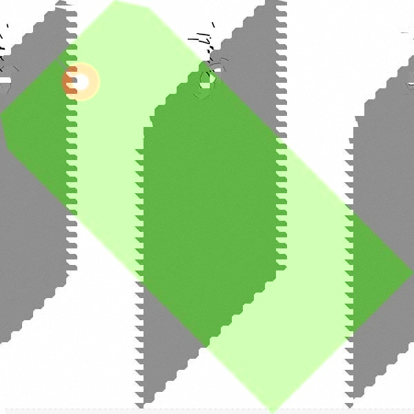 Blank Tag: 5-3/4'' High, Fluorescent Green, Synthetic Paper